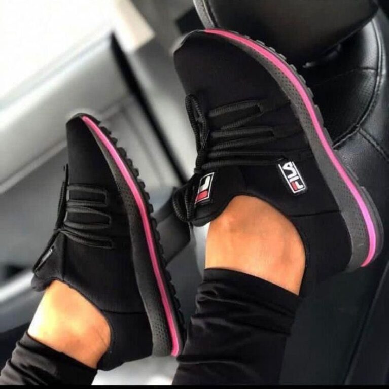 Fila Yate Preto e Pink
